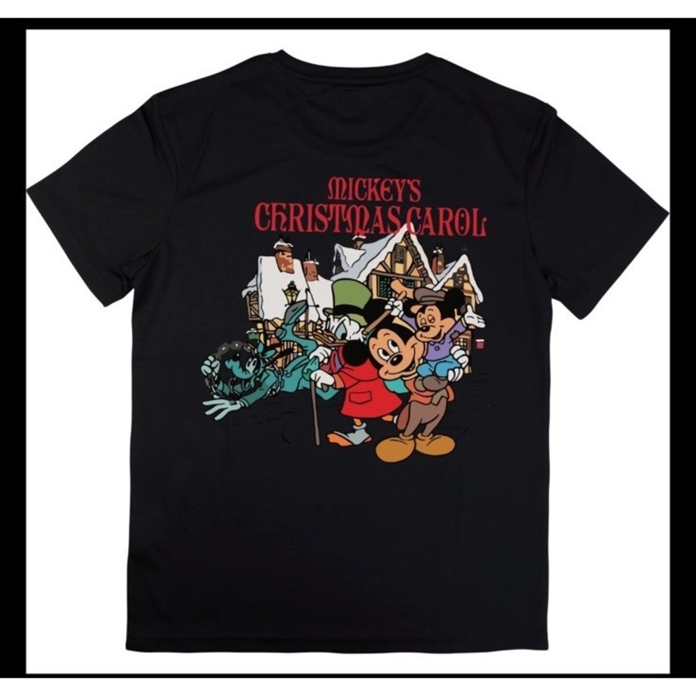 Disney Mickey's Christmas Carol‎ T-Shirt Unisex Adult Black 2XL